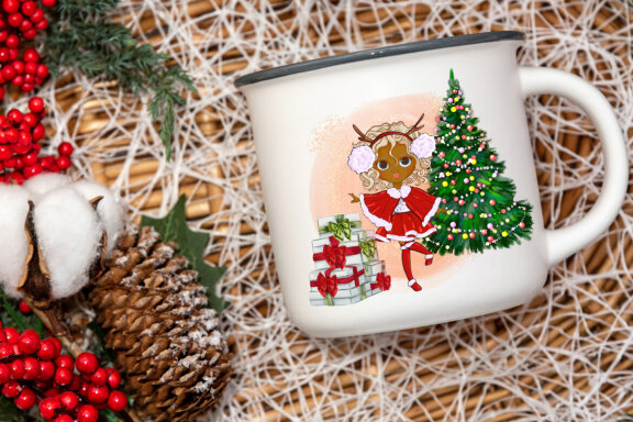 Christmas cute doll festive clothes clipart creator