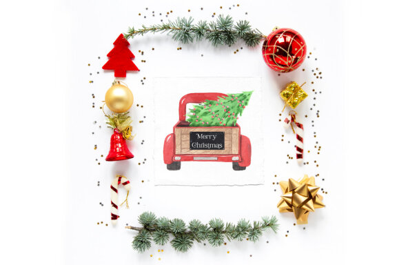 Christmas Truck FREE Sublimation
