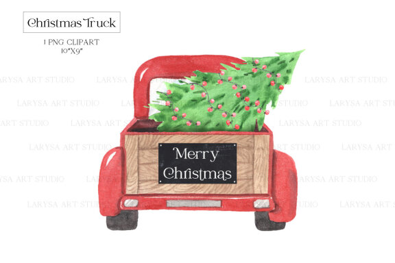 Christmas Truck FREE Sublimation