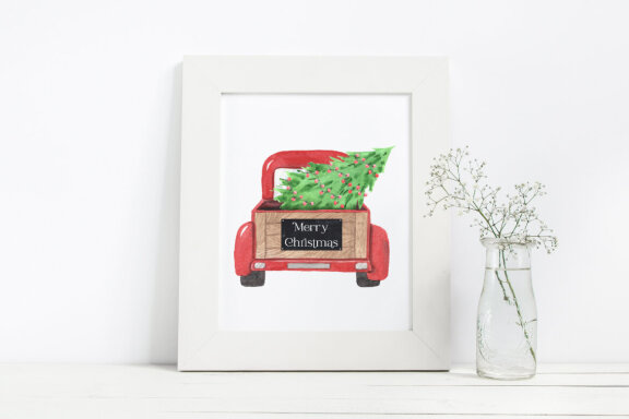 Christmas Truck FREE Sublimation