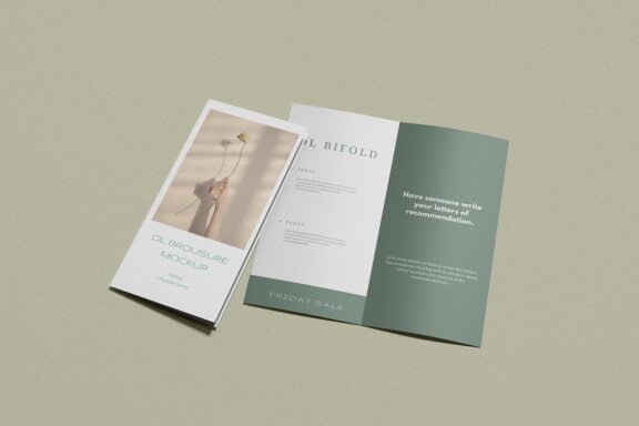 DL Bifold Brochure Mockups