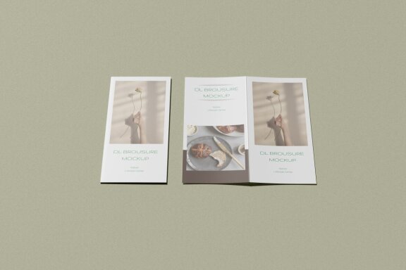 DL Bifold Brochure Mockups