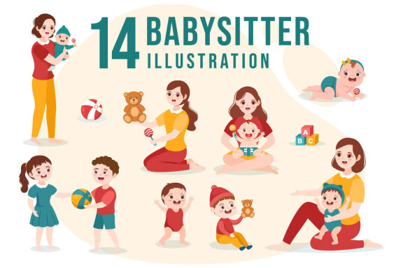 13 Babysitter or Nanny Services Illustration
