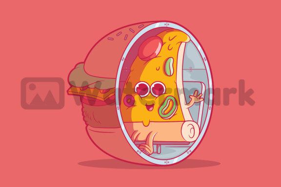 The inside of a Burger!