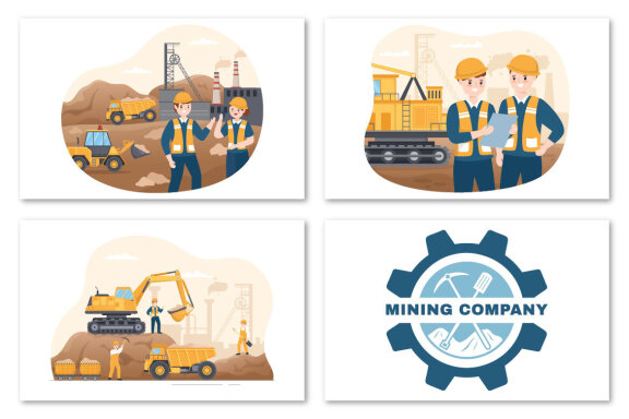 10 Mining Coal Mine Company Illustration