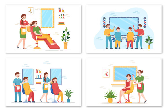 10 Barber Shop Illustration