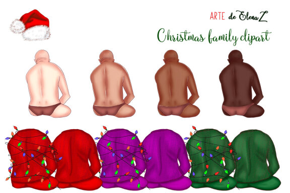 Family Portrait Christmas Sitting Family Custom