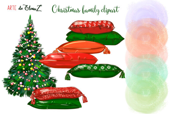 Family Portrait Christmas Sitting Family Custom