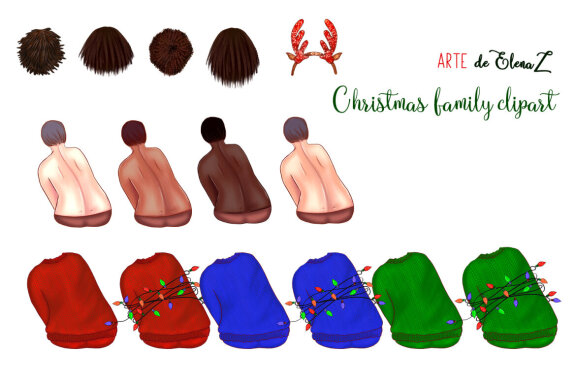 Family Portrait Christmas Sitting Family Custom