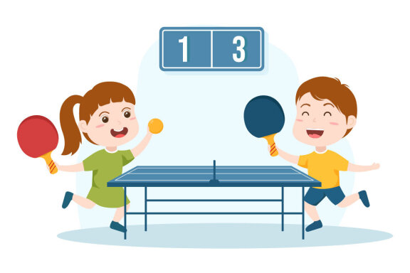 11 Playing Table Tennis Sports Illustration