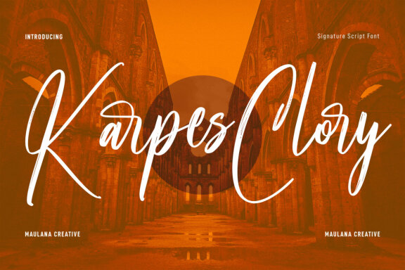 Karpes Clory Signature Script Font