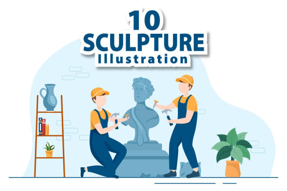 10 Contemporary Art Abstract Sculptures Illustration