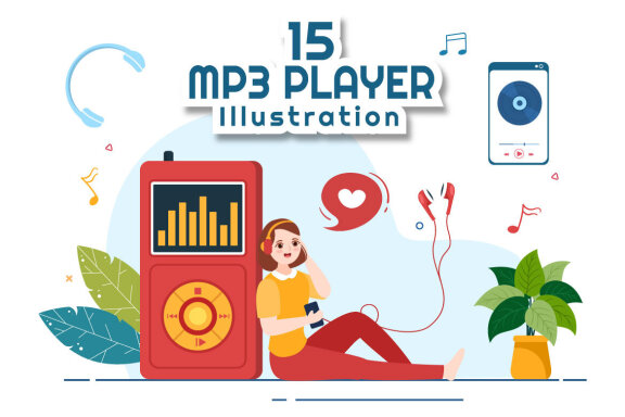 15 MP3 Player Illustration