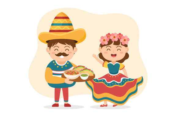 11 Mexican Food Restaurant Illustration
