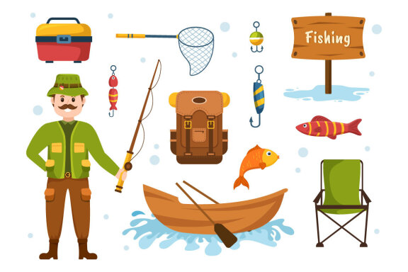 10 Fishing Shop Illustration