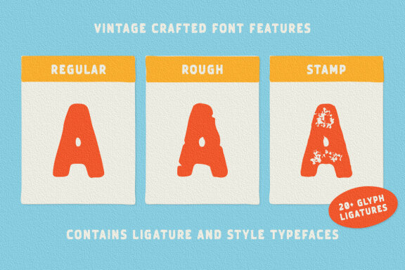 Vintage Crafted Hand Drawn Fonts