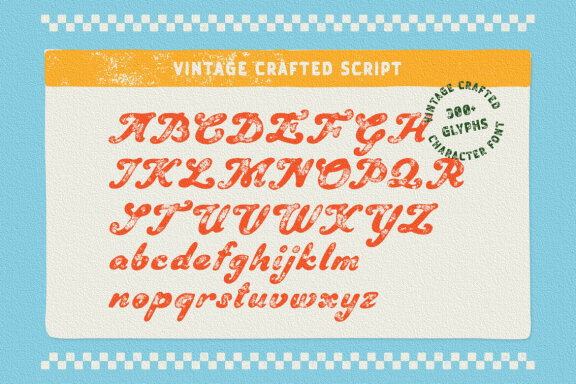 Vintage Crafted Hand Drawn Fonts