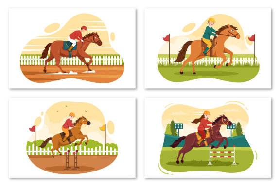 10 Horse Racing Competition Illustration