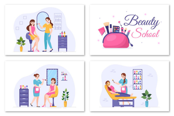 11 Beauty and Make up School Illustration