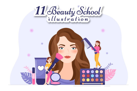 11 Beauty and Make up School Illustration