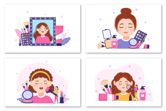 11 Beauty and Make up School Illustration