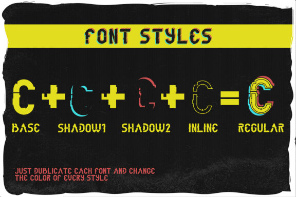 Hologram font