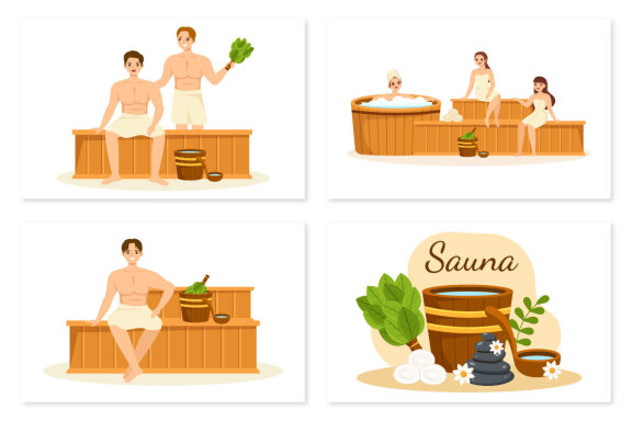 13 Sauna and Steam Room Illustration