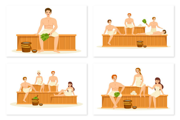 13 Sauna and Steam Room Illustration