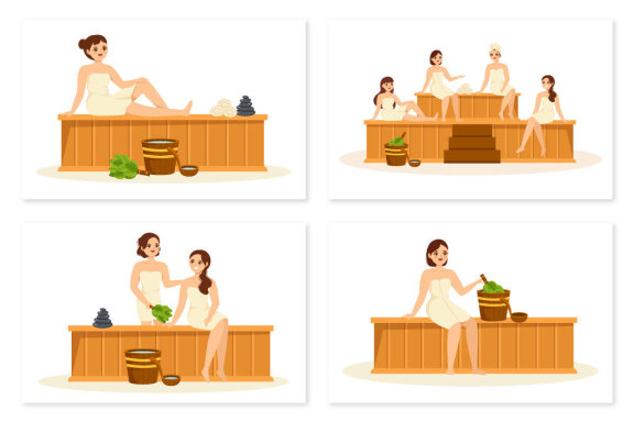 13 Sauna and Steam Room Illustration