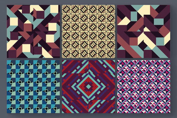 6 Free Vector Geoemtric Backgrounds