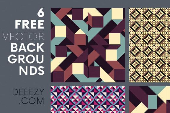6 Free Vector Geoemtric Backgrounds