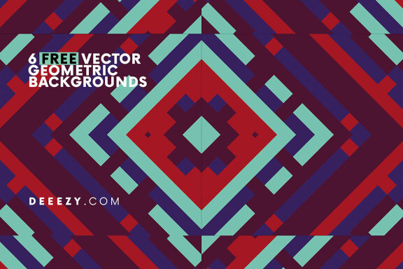 6 Free Vector Geoemtric Backgrounds