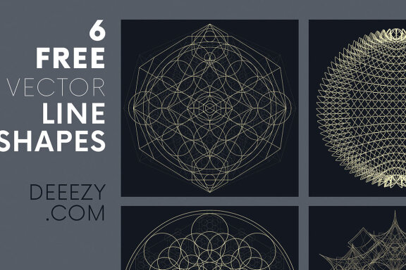 6 Free Vector Linear Shapes