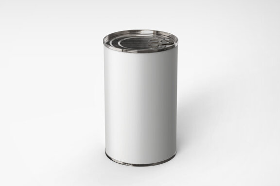 Metallic Food Can - Free Mockup