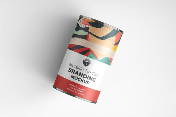 Metal Can 3d Container Product Mockup