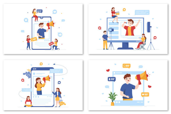 12 Celebrity Influencer Illustration