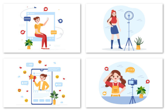 12 Celebrity Influencer Illustration