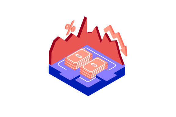 Recession Business isometric icon illustration