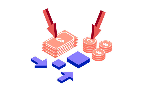 Recession Business isometric icon illustration