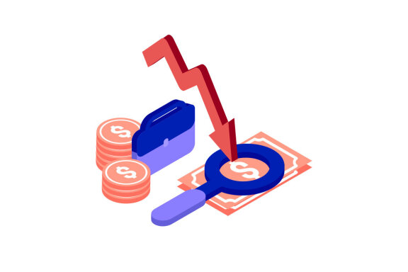 Recession Business isometric icon illustration