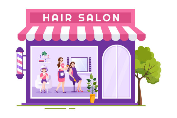 11 Hair Salon Illustration