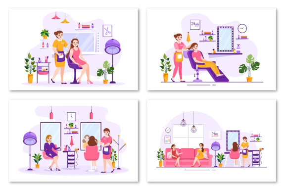 11 Hair Salon Illustration