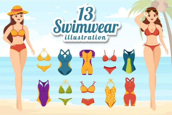13 Swimwear Illustration
