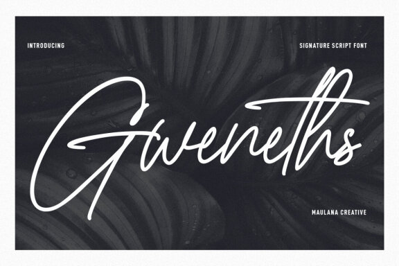 Gweneths Signature Script Font