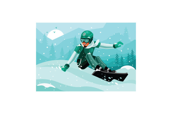 Snowboarder Winter Illustration