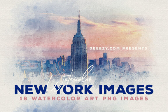 New York - 16 Free Watercolor Images