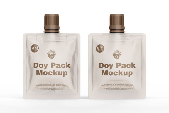 Plastic or foil packaging doybag FREE mockup