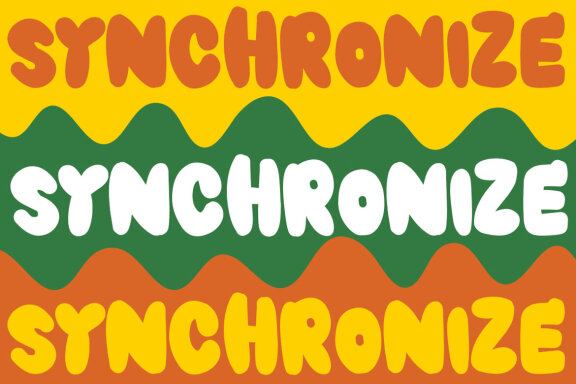 SYNCHRONIZE – BALLOON DISPLAY FONT
