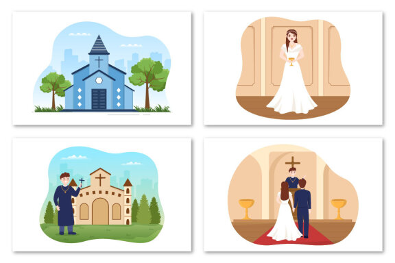 13 Cathedral Catholic Church Illustration