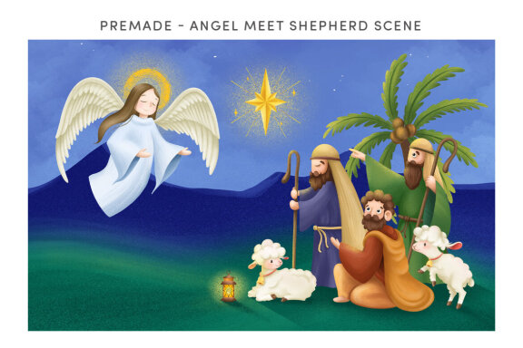 Christmas Nativity Clipart Illustrations